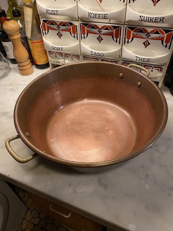 Image 1 of French jam bowl. Marmite pan