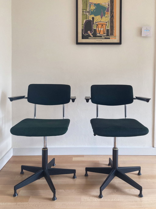 2x chaises de bureau Gispen