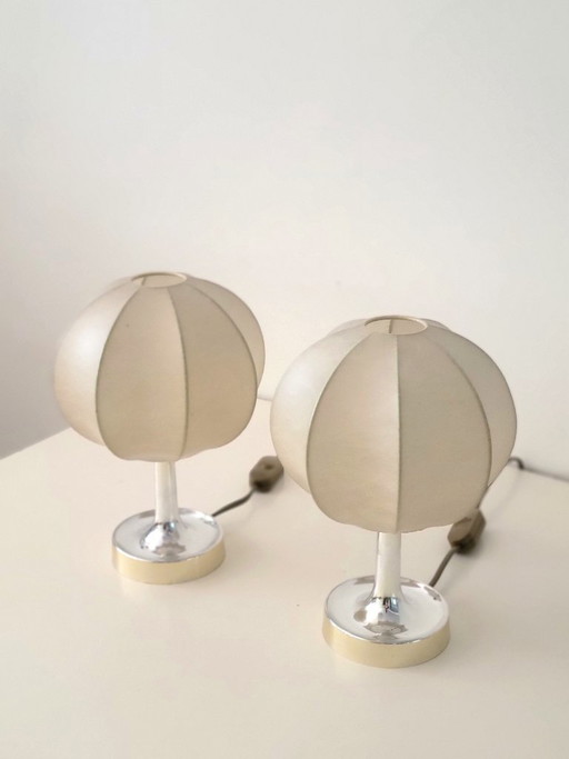Set of 2 Gold Lace Cocoon Table Lamps – tafellampen, Plastic (photo 2 of 11)