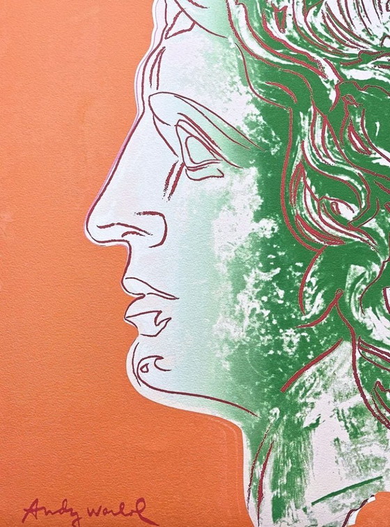 Image 1 of 1986 Carnegie Museum of Art After Andy Warhol "Alexander the Great Orange" Lithograph
