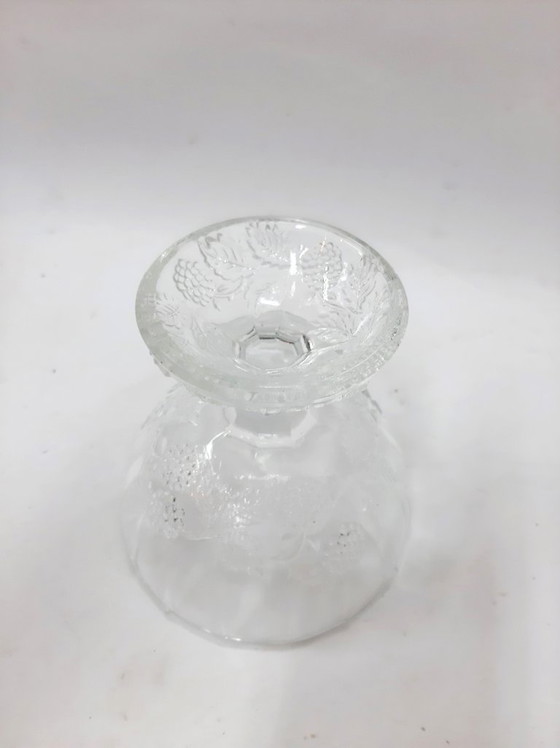 Image 1 of Coupe à glace vintage, bonbonnière en verre sur support