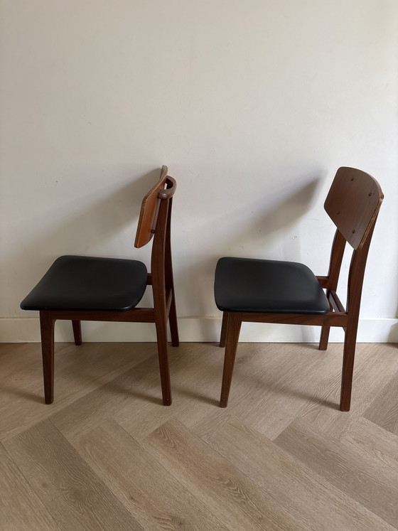 Set di sedie decorative vintage (2), anni '70 – Sedie da pranzo, Wood, Skai (photo 5 of 6)