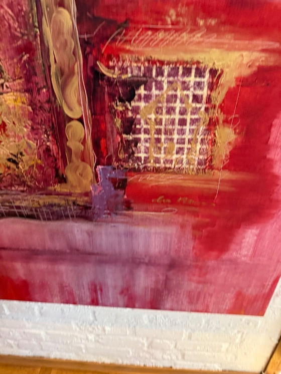 Image 1 of Oil canvas "Flames" 145x145cm