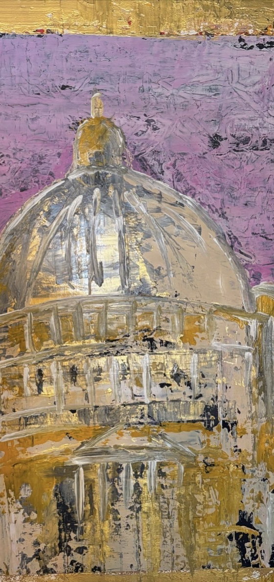 Image 1 of ROM, Petersdom 80x80 cm Mischtech. auf Leinwand