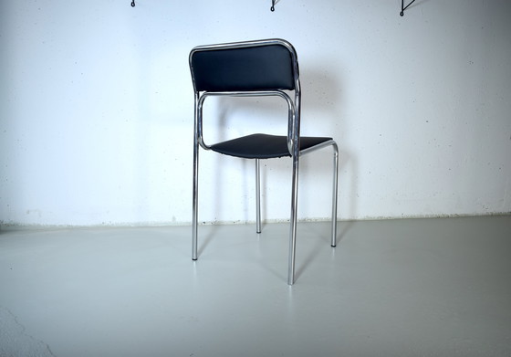Image 1 of 1970s Chrome Chairs Bauhaus Design Chairs Kitchen Chairs Space Age