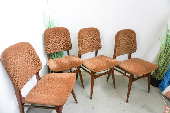 Image 1 of 4x sedie da pranzo vintage Louis Van Teeffelen Webe