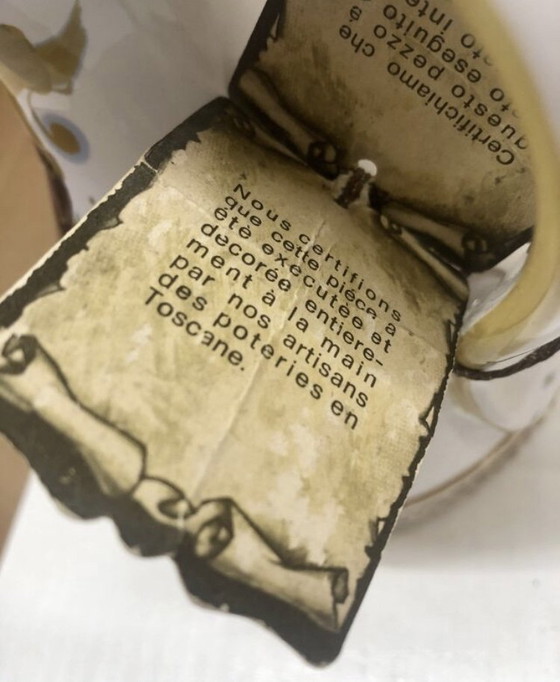 Image 1 of Pitcher vase by Fratelli Fanciullaci with grape decoration