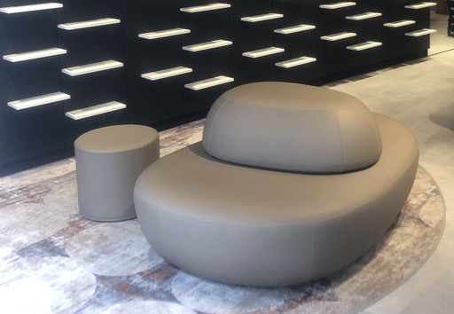 Softline Sisters poef large met rugleuning