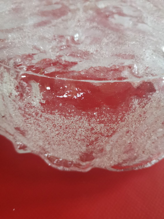 Image 1 of Lampada da parete in stile Space Age anni '70, in vetro ghiaccio, vetreria del Limburgo