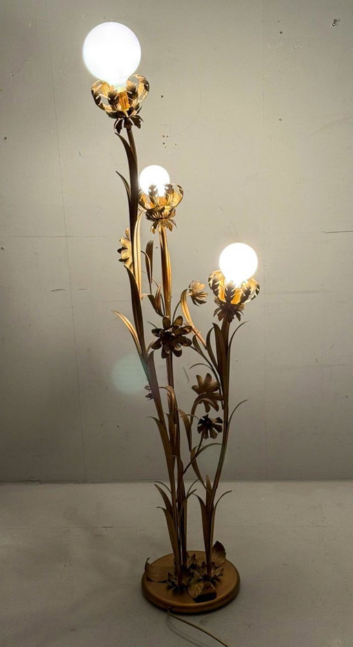 Lámpara de pie de Hans Kögl, Hollywood Regency, años 70.