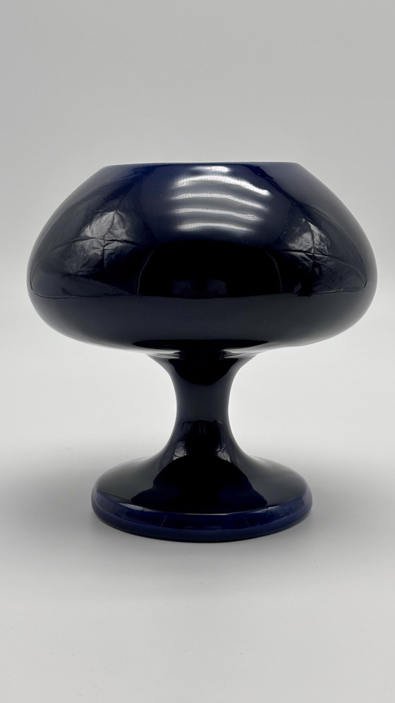 Thulin Earthenware - Cobalt Blue Art Deco Vase Nr.1532 – Faïenceries de Thulin, Ceramic (photo 4 of 13)