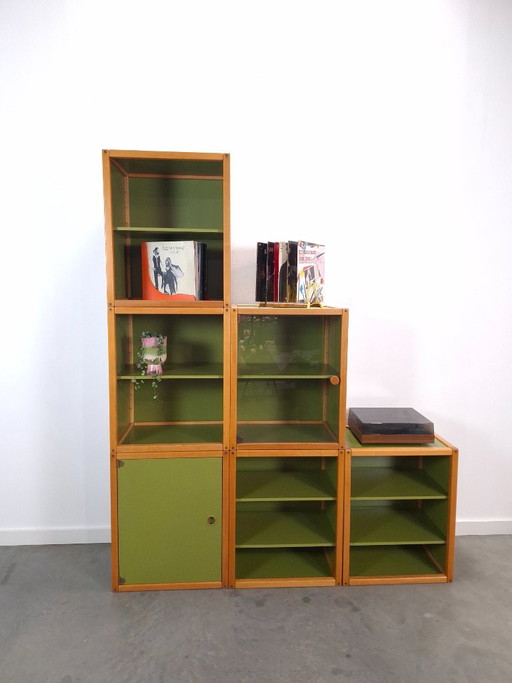 Design Flötotto Profilsystem Mobile modulare – 6 parti – Faggio verde, mobile LP, mobile 3 – high boards (photo 2 of 24)