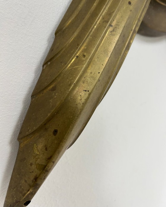 Image 1 of Vintage wall sconce in bronze and frosted glass, France, 1930