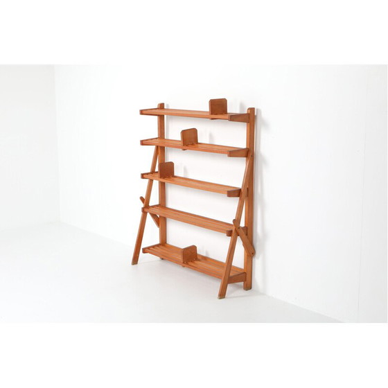 Image 1 of Vintage shelving system with adjustable book supports, Sweden 1960