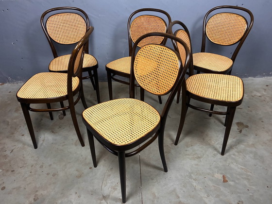 Thonet 215r 6 chairs classic design – Dining chairs, Wood, Rattan (photo 3 of 15)