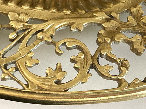 Image 1 of Double Encriers sur Plateau Bronze Doré Ciselé Style Louis XV Epoque Napoléon III