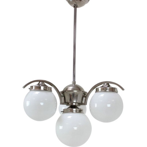 Vintage Art Deco chandelier, Czechoslovakia 1930s