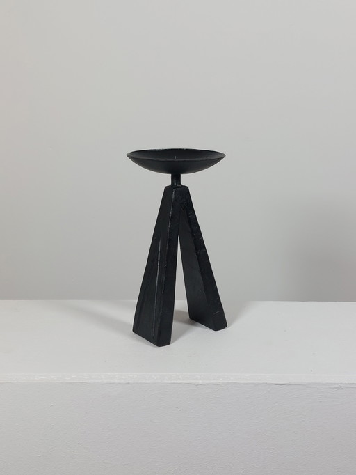 chandelier sacré brutaliste vintage, noir