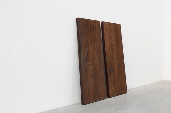 Image 1 of Grandes paneles de pared de roble portugués tallado, años 1850, lote de 2