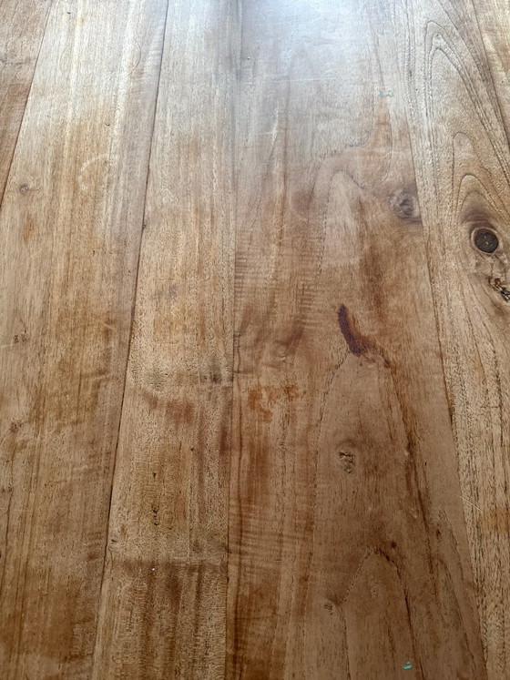 Large, custom-made, vintage African dining table – Dining set, Wood (photo 5 of 5)