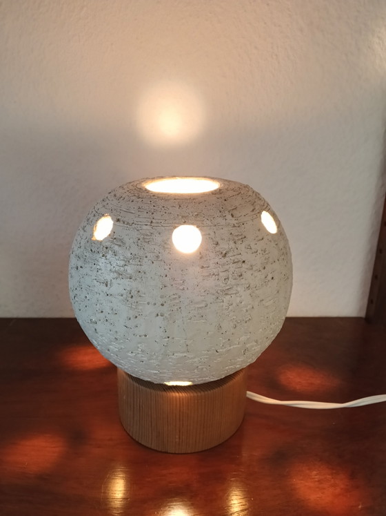 Lampada da Tavolo in Ceramica Vintage Space Age – Lampade da tavolo, Wood (photo 4 of 6)