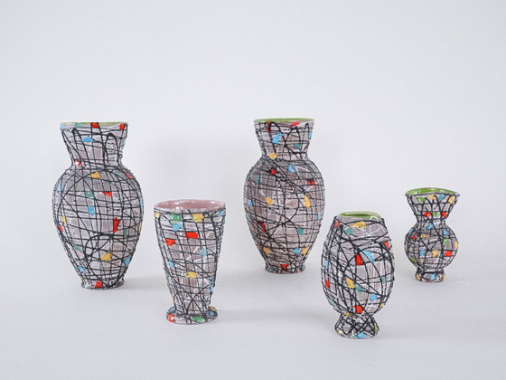 Image 1 of Set of ceramic vases, Italian design, 1960s, made in Italy