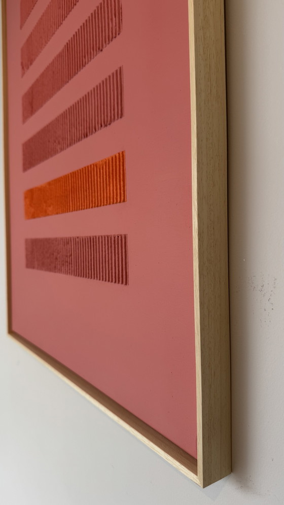 Rose & Terracotta 60x80 cm | Unique Abstract Texture Painting – Paintings & Drawings, Canvas, Wood (photo 5 of 6)