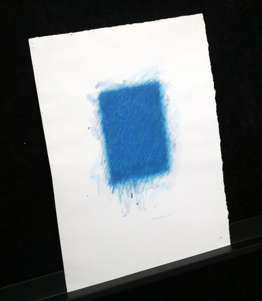 "Flat Spaces" Bernd Berner, Signierte Gouache Kunst aus 1981