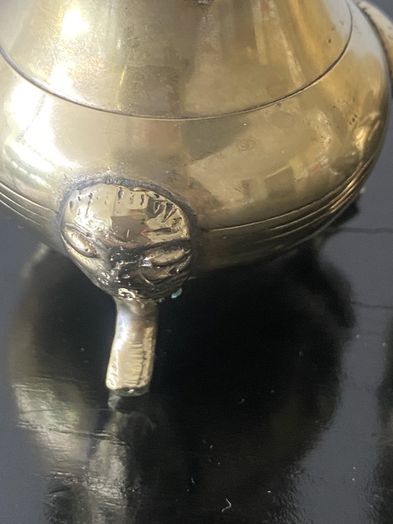 Image 1 of Duo of vintage salt and pepper shakers in silver-plated brass, early 20th century. English provenance