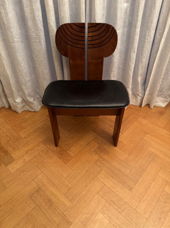 Africa Chair By Afra And Tobia Scarpa For Maxalto – Dining chairs, Leather, Wood (photo 4 of 12)