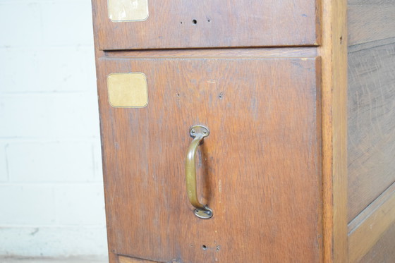 Image 1 of Antique Wooden Drawer Cabinet File Cabinet