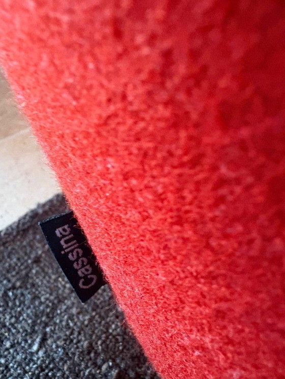 Image 1 of Utrecht-Sessel, Gerrit Thomas Rietveld. Roter Kvadrat-Filzbezug. Sehr guter Zustand.