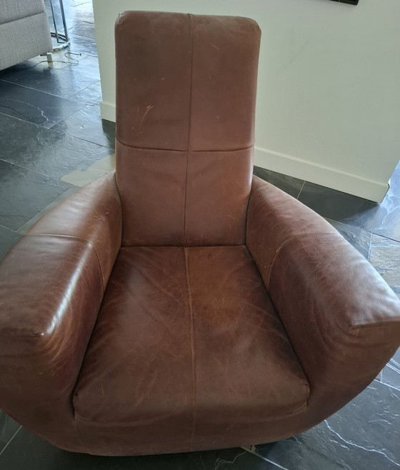 Image 1 of Fauteuil Longa in YAK-leder van Gerard van den Berg