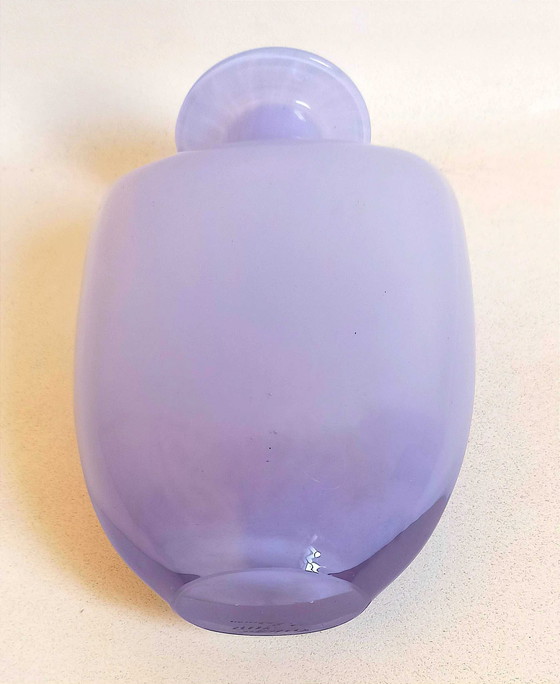 Image 1 of Bleu Lavande Vase 1980s by Kjell Engman Height 24.5 cm