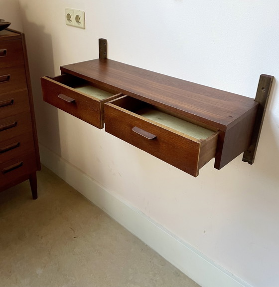 Image 1 of Vintage Wandmeubel met Lades in de stijl van Poul Cadovius