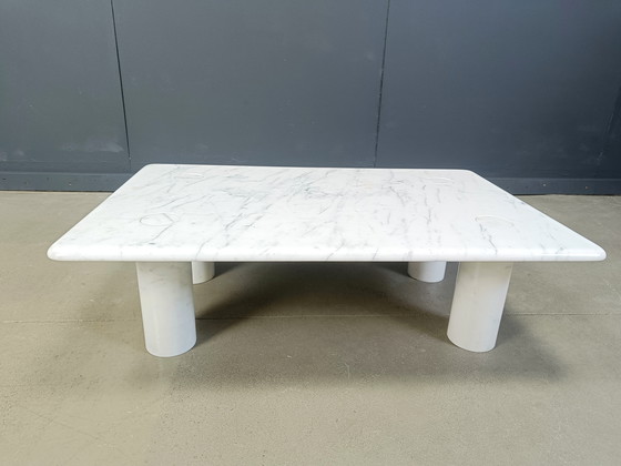 Image 1 of Table basse en marbre de Carrare Angelo Mangiarotti pour Up&Up, Italie
