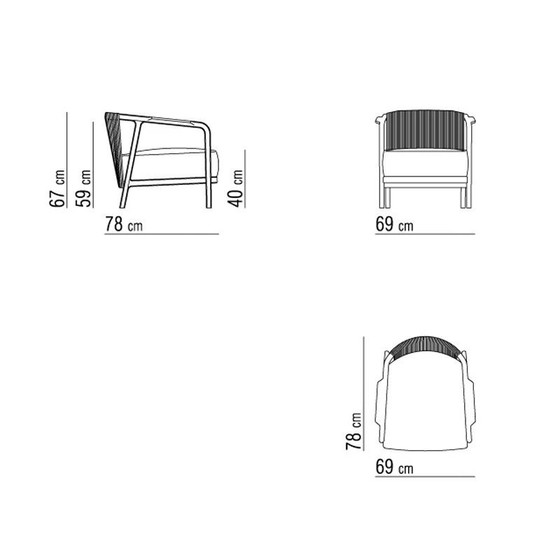 Image 1 of Flexform Crono Armchair Fabric - Extra Elodie 1221 Ashwood