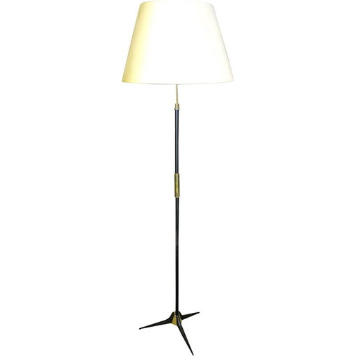 Vintage vloerlamp ingelegd en messing 1960
