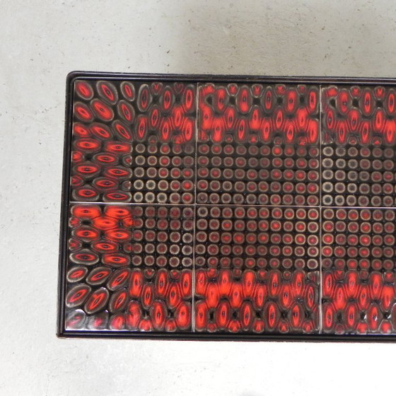 Mid Century Brutalist Tegeltafel, Met 10 Tegels En Stalen Frame, Jaren 60 – Bijzettafels, Iron, Ceramic (photo 15 of 22)
