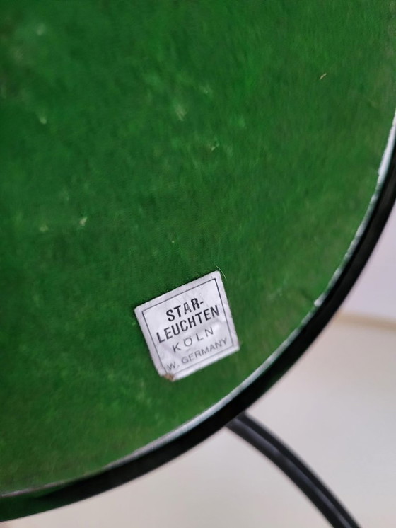 Image 1 of Vintage table lamp Star-Leuchten Cologne (West Germany) chrome & fluveelrode cap