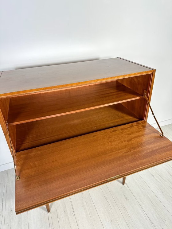 Image 1 of Vintage Minimalistic Walnut Cabinet Secretary 60s