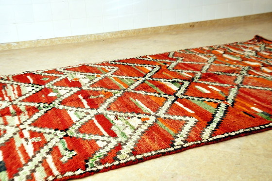 Image 1 of Rood Vintage Marokkaans Boujaad Vloerkleed - 315 x 192 cm