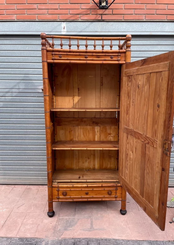 Image 1 of Armario Antiguo Imitación Bambú Siglo XIX