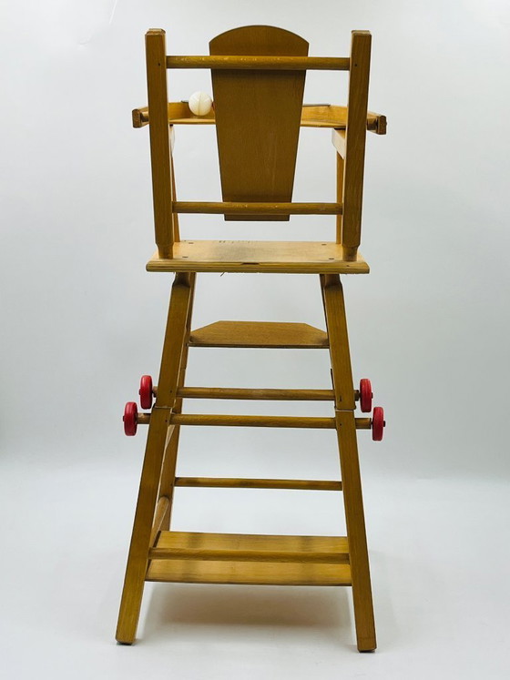Image 1 of Vintage houten ombouwbare poppenstoel/loopstoel