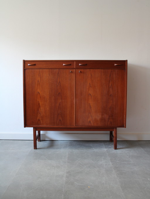 Vintage Swedish teak wall cabinet by Ulferts Tibro