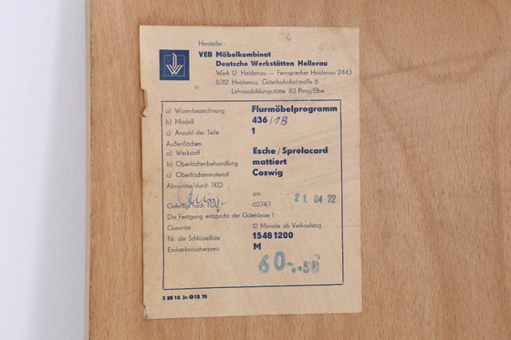 Image 1 of Specchio vintage Hellerau 60s | Mid Century Specchio da appendere Specchio in legno Retro inclinato Vintage #06-08