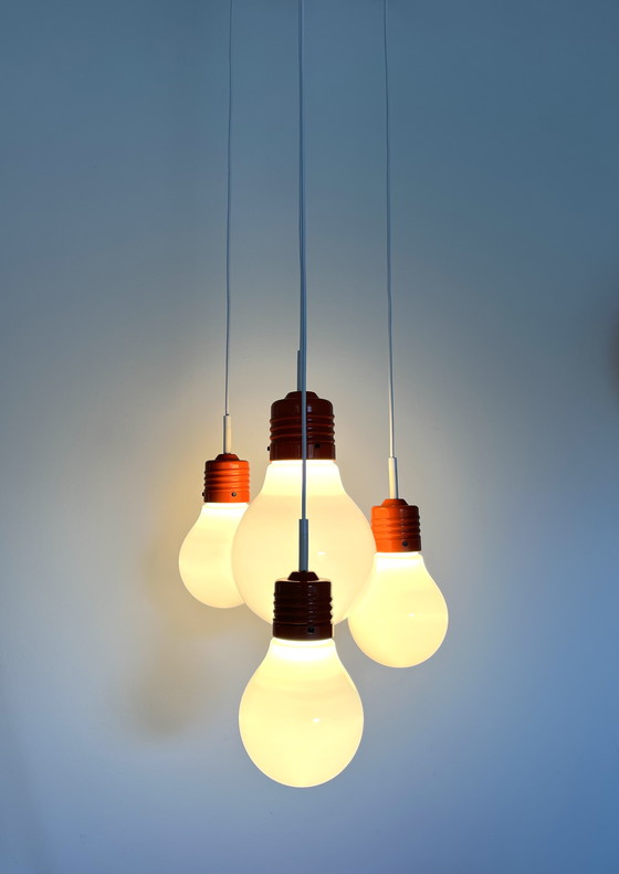 Image 1 of Vintage 1970s Light bulb lamp pendant - Brillant Leuchten 