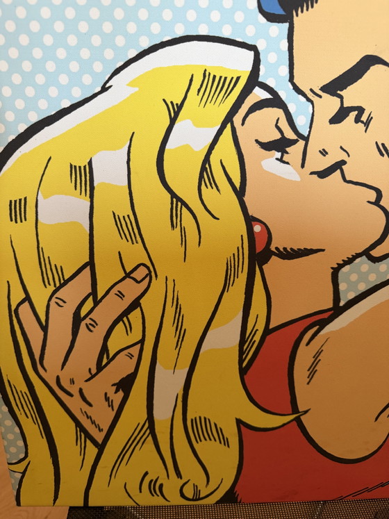 Image 1 of Quadro Ikea su tela POP-ART il bacio