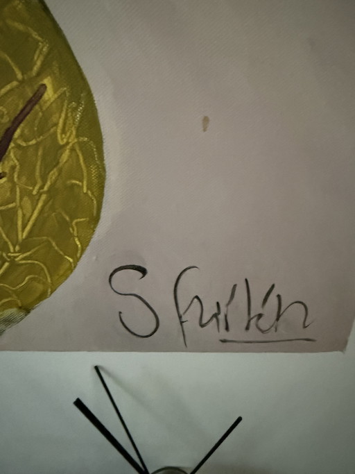 Zuid-Afrikaanse vrouw olieverf op canvas door Saskia Frinking