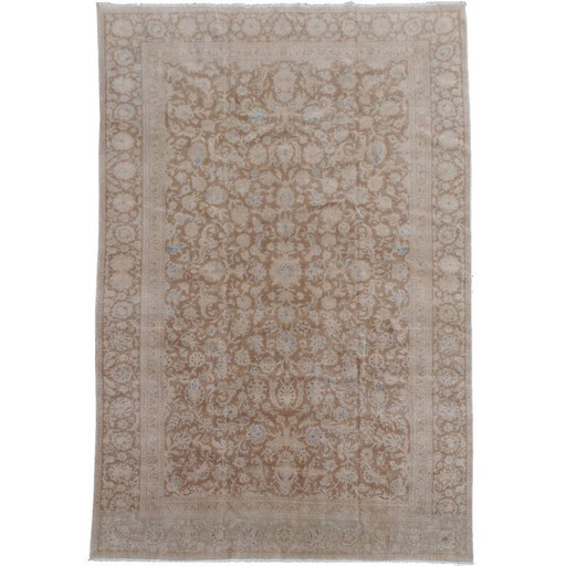 Vintage Teppich Ziegler Täbriz Braun Blau 400 x 276 cm Wohnzimmer Esszimmer